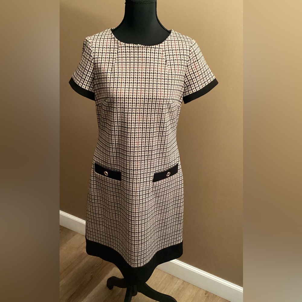 Tommy Hilfiger Black and White Plaid Dress